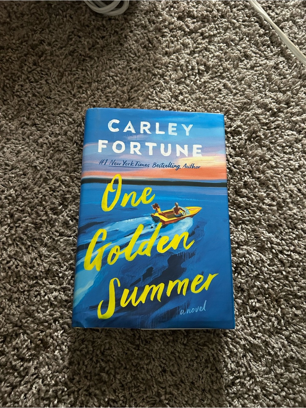One Golden Summer by Carley Fortune - Blue & Yellow Hardcover